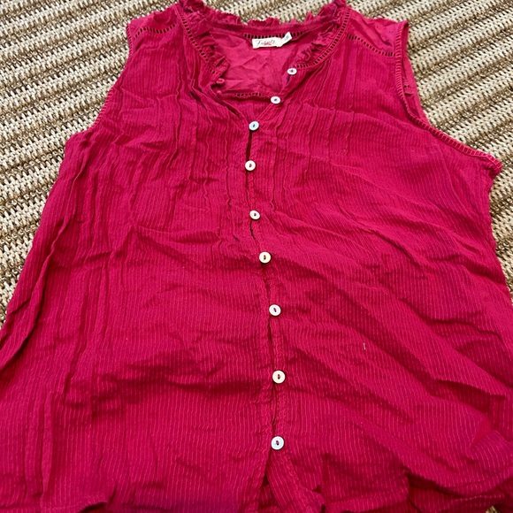 Faherty Willa Sleeveless Top - Size L - Picture 1 of 3